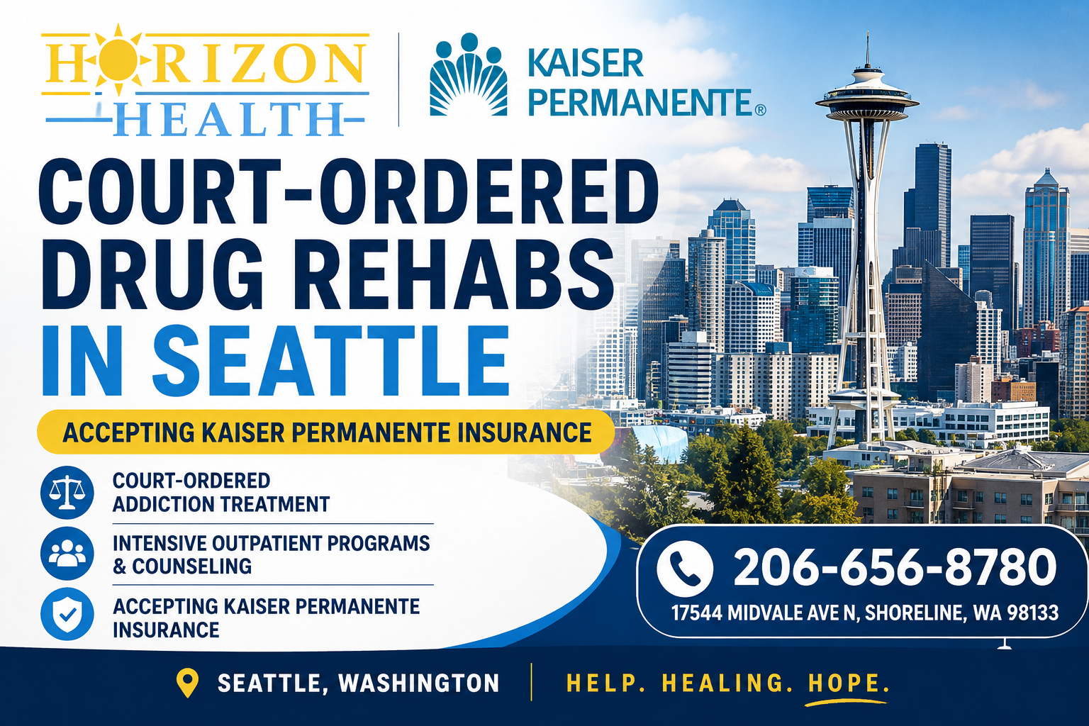 Court-Ordered IOP Drug Rehabs in Seattle Accepting Kaiser Permanente Insurance Best IOP drug rehabs near me